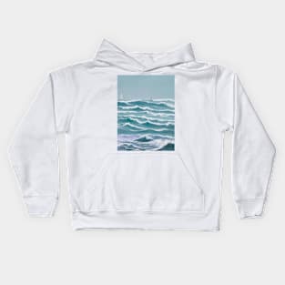 Seascape Serenity Abstract Coastal Beauty Kids Hoodie